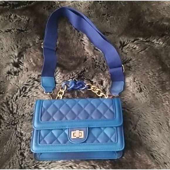NWOT Blue Shoulder/ Crossbody Bag - Picture 2 of 6